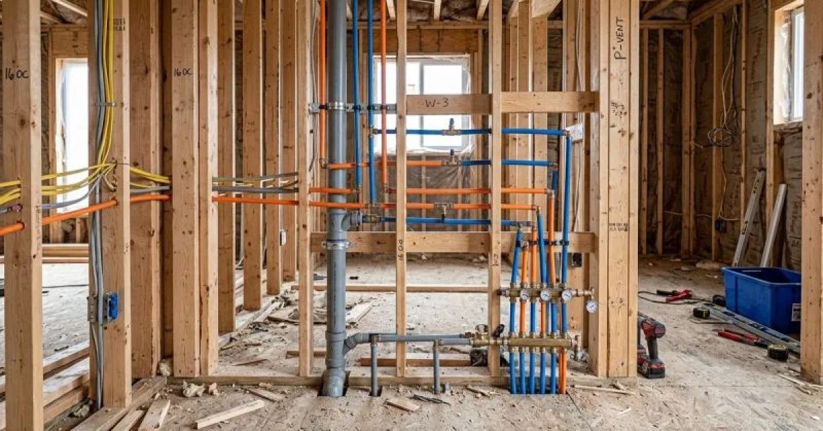 Plan plumbing work around the system